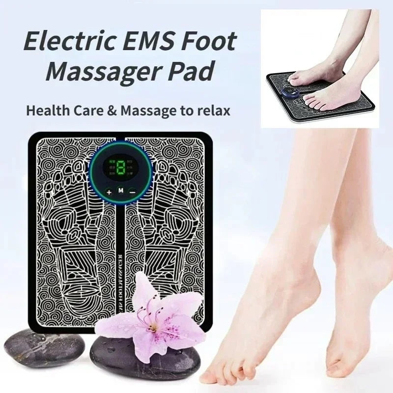EMS Foot Massager Pad - Improves Blood Circulation, Relieve Ache & Pain
